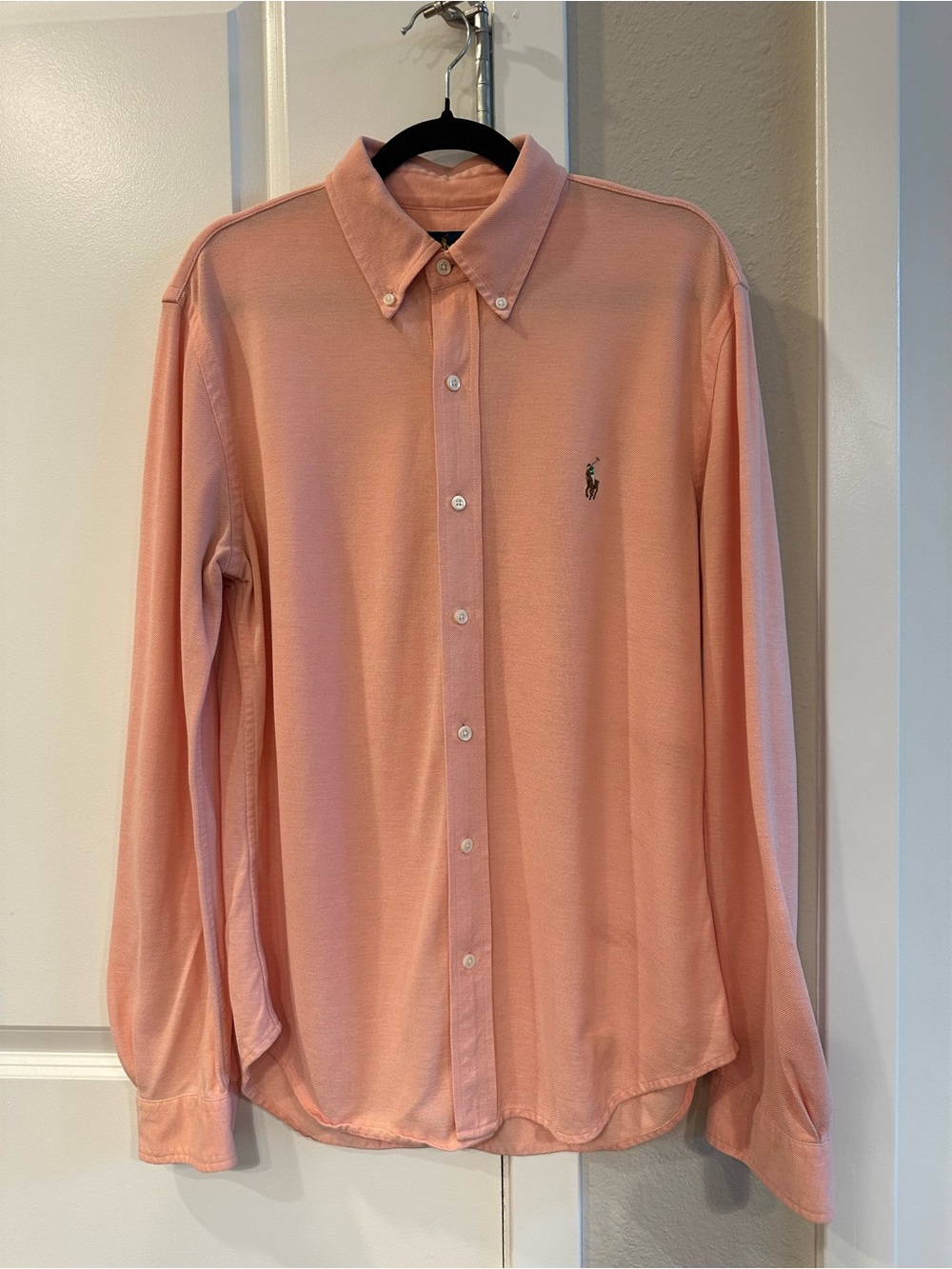 Ralph Lauren Salmon Pink Long-Sleeve Button-Down Shirt